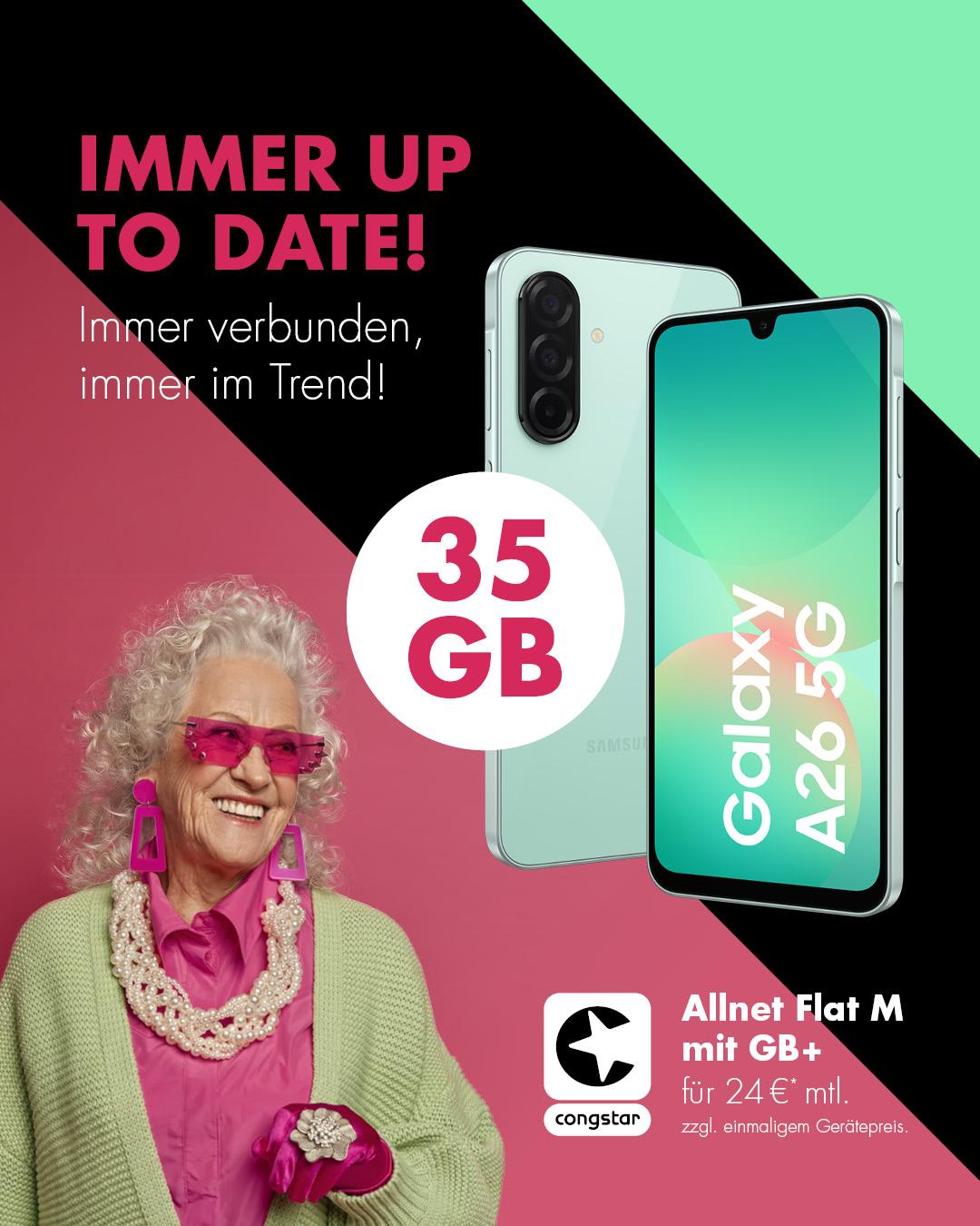 Eine Werbeanzeige für eine Allnetflat von congstar.